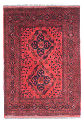 Tappeto afgano - Kunduz - 146 x 104 cm - rosso scuro