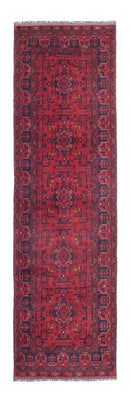 Tappeto corsia Tappeto afgano - Kunduz - 285 x 83 cm - rosso scuro