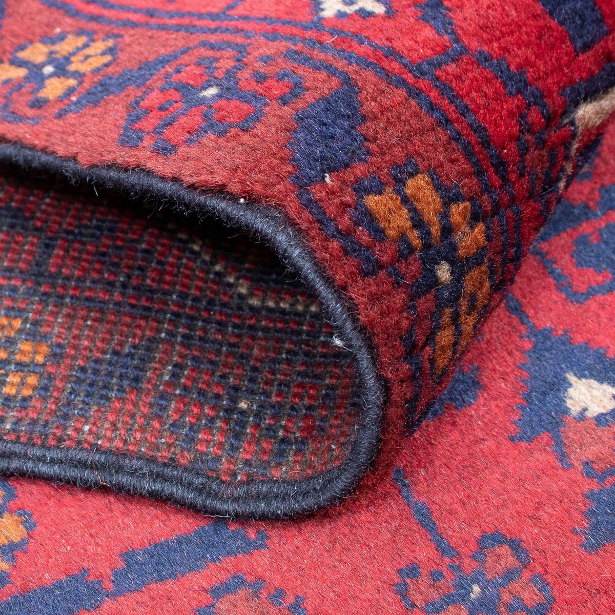 Tappeto corsia Tappeto afgano - Kunduz - 285 x 83 cm - rosso scuro