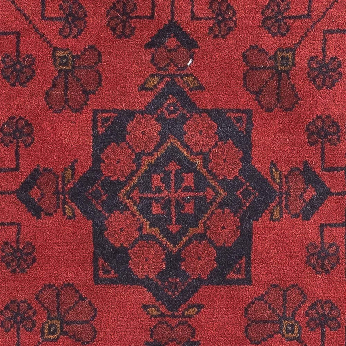 Tappeto corsia Tappeto afgano - Kunduz - 190 x 83 cm - rosso scuro