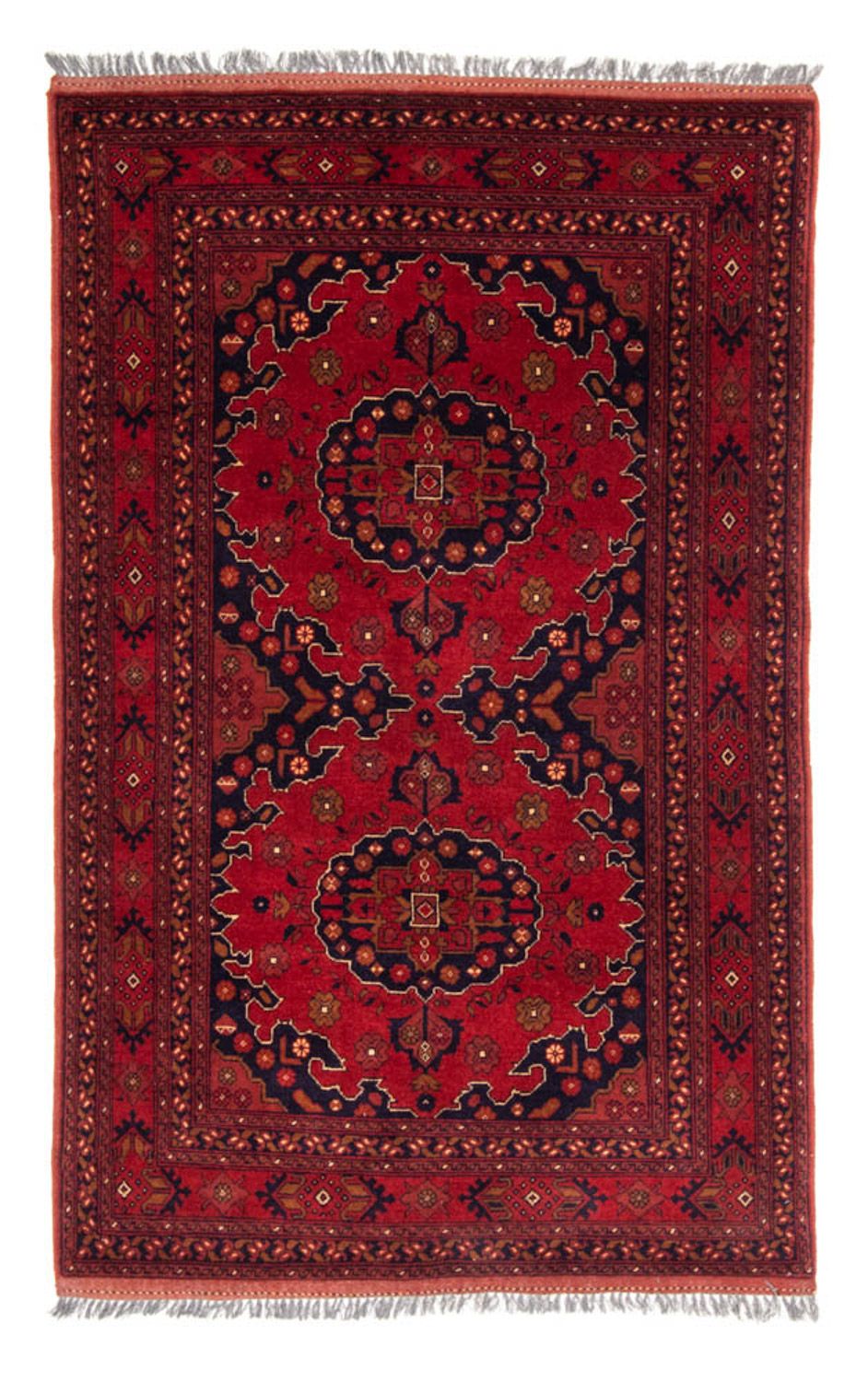 Tappeto afgano - Kunduz - 200 x 120 cm - rosso
