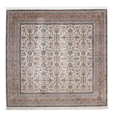 Tappeto di seta - Seta del Kashmir quadrato  - 246 x 243 cm - beige