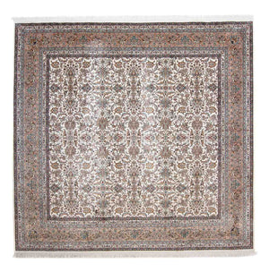 Tappeto di seta - Seta del Kashmir quadrato  - 246 x 243 cm - beige