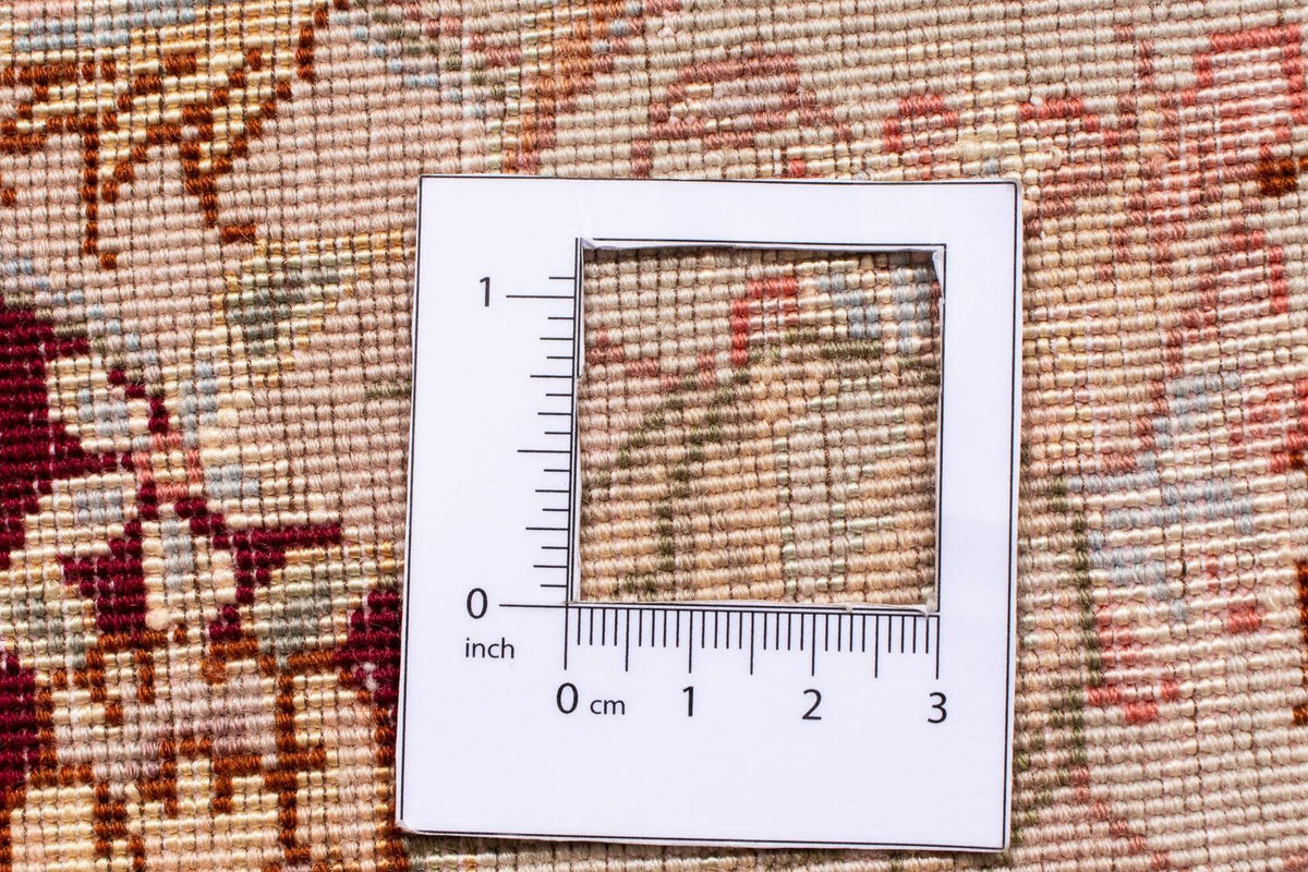 Tappeto Persero - Tabriz - Reale rotondo  - 150 x 150 cm - rosso scuro