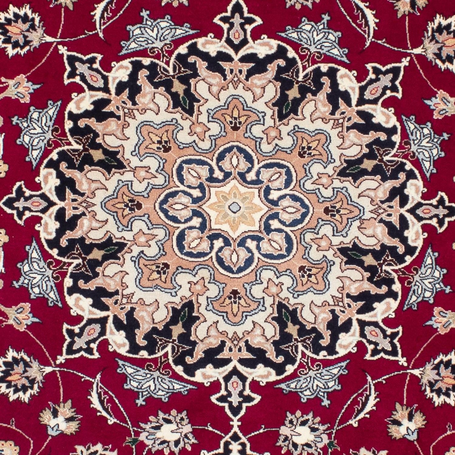 Tappeto Persero - Tabriz - Reale - 204 x 153 cm - rosso scuro