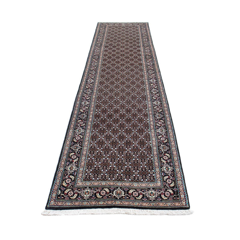 Tappeto corsia Tappeto Persero - Tabriz - 391 x 76 cm - grigio
