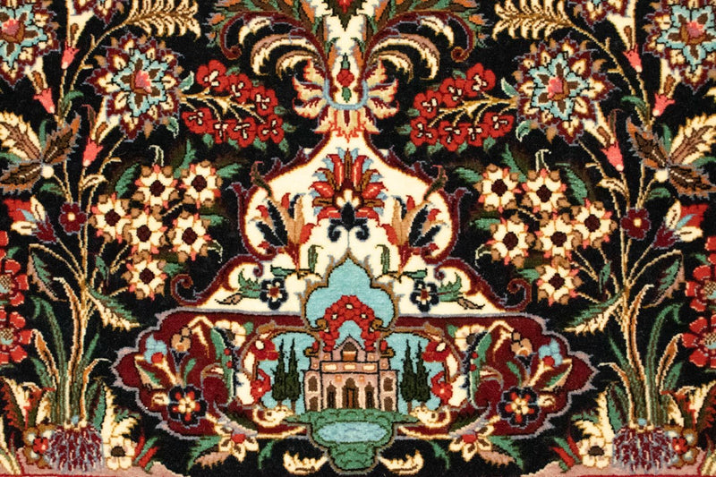 Tappeto Persero - Ghom - 163 x 107 cm - blu scuro