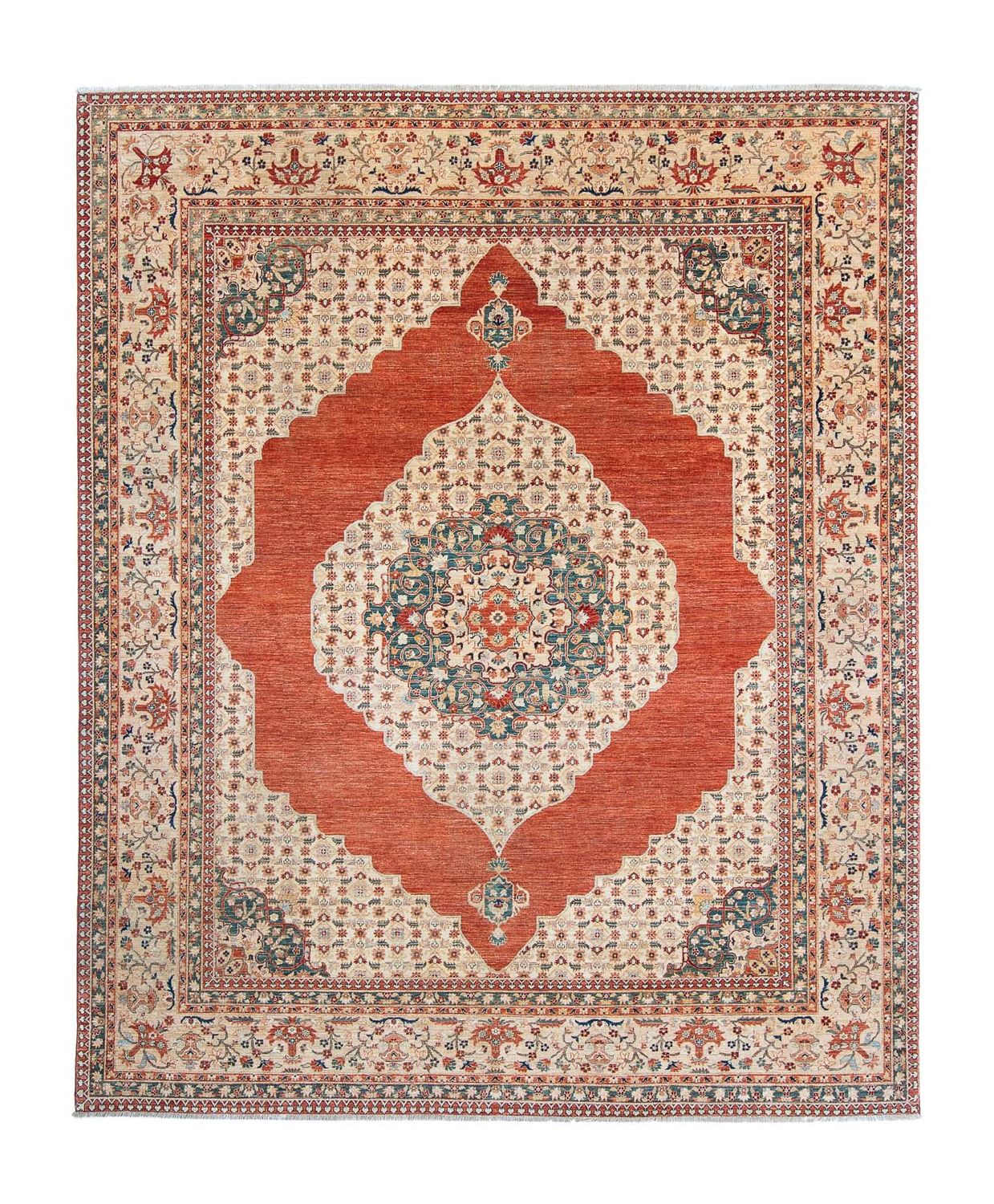 Tappeto Kelim - Splash - 303 x 249 cm - ruggine