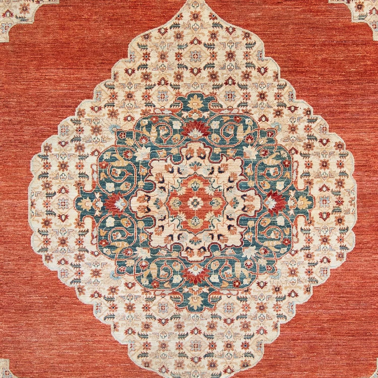 Tappeto Kelim - Splash - 303 x 249 cm - ruggine
