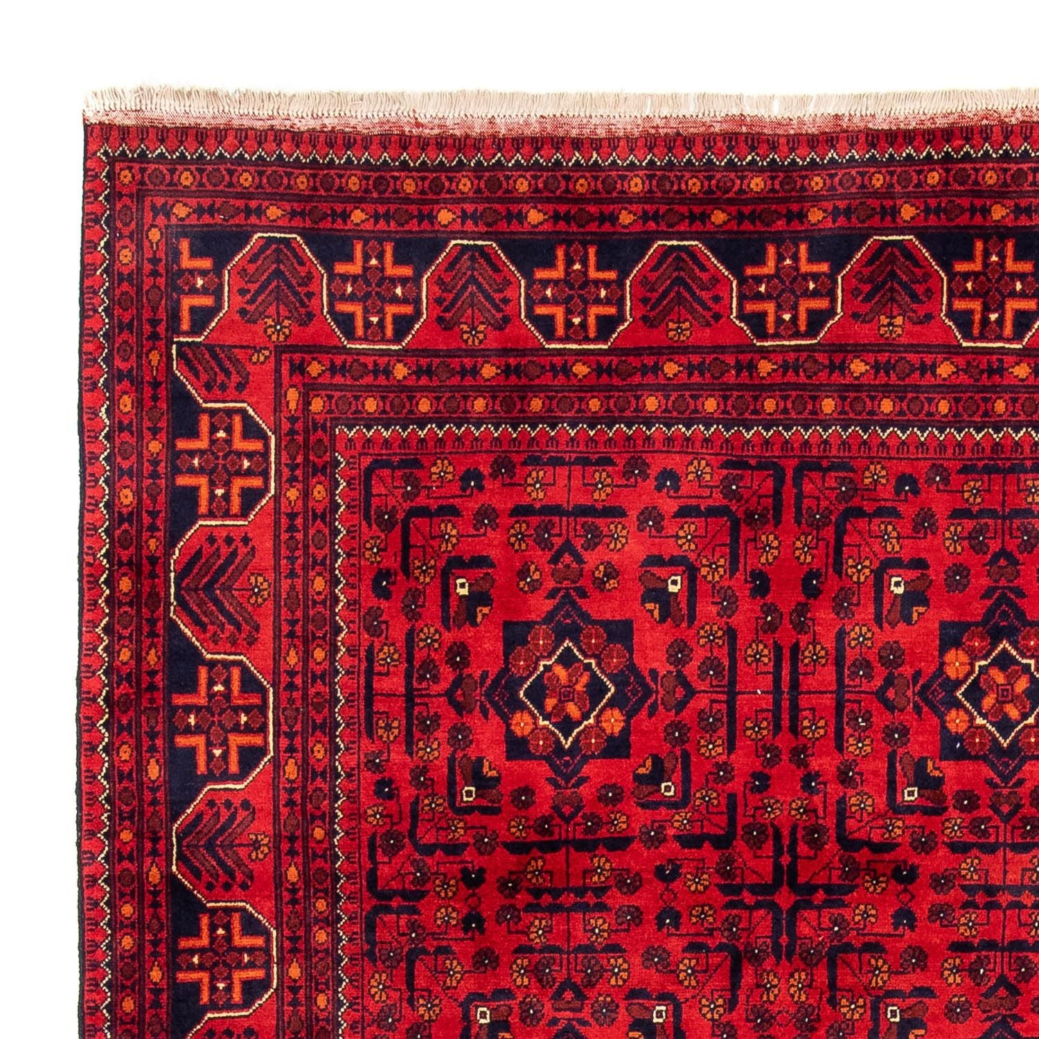 Tappeto afgano - Kunduz - 301 x 205 cm - rosso scuro