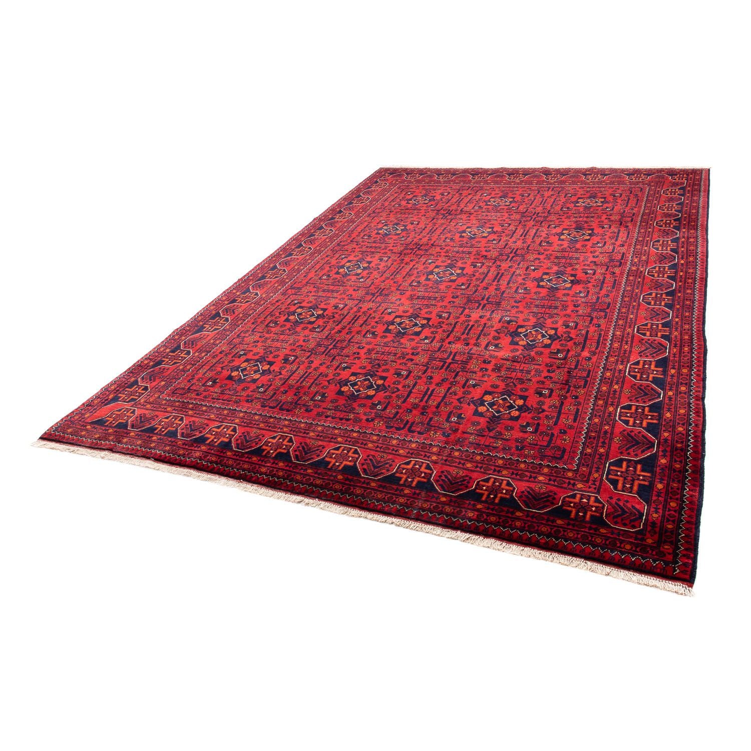 Tappeto afgano - Kunduz - 301 x 205 cm - rosso scuro