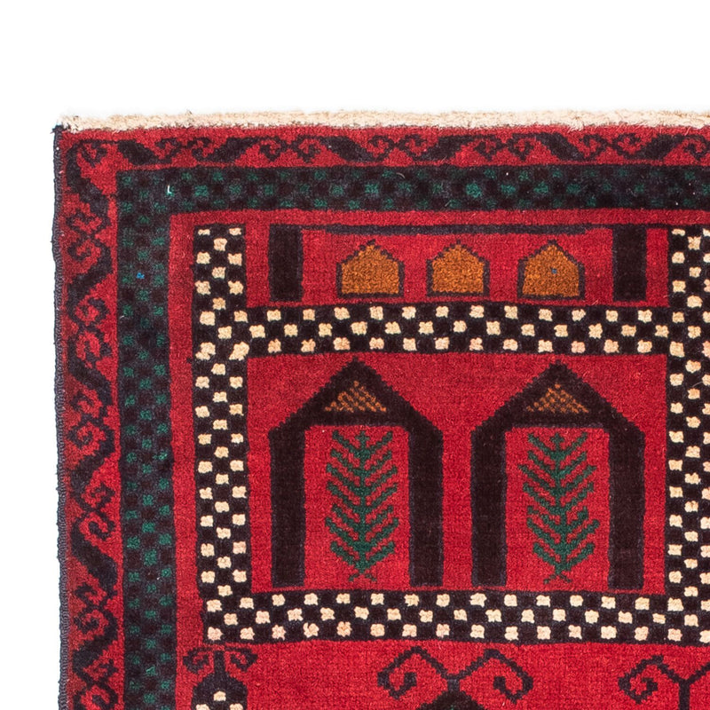 Tappeto Belutsch - 132 x 81 cm - rosso scuro