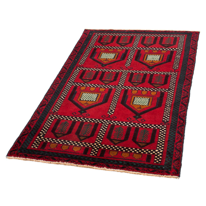 Tappeto Belutsch - 132 x 81 cm - rosso scuro