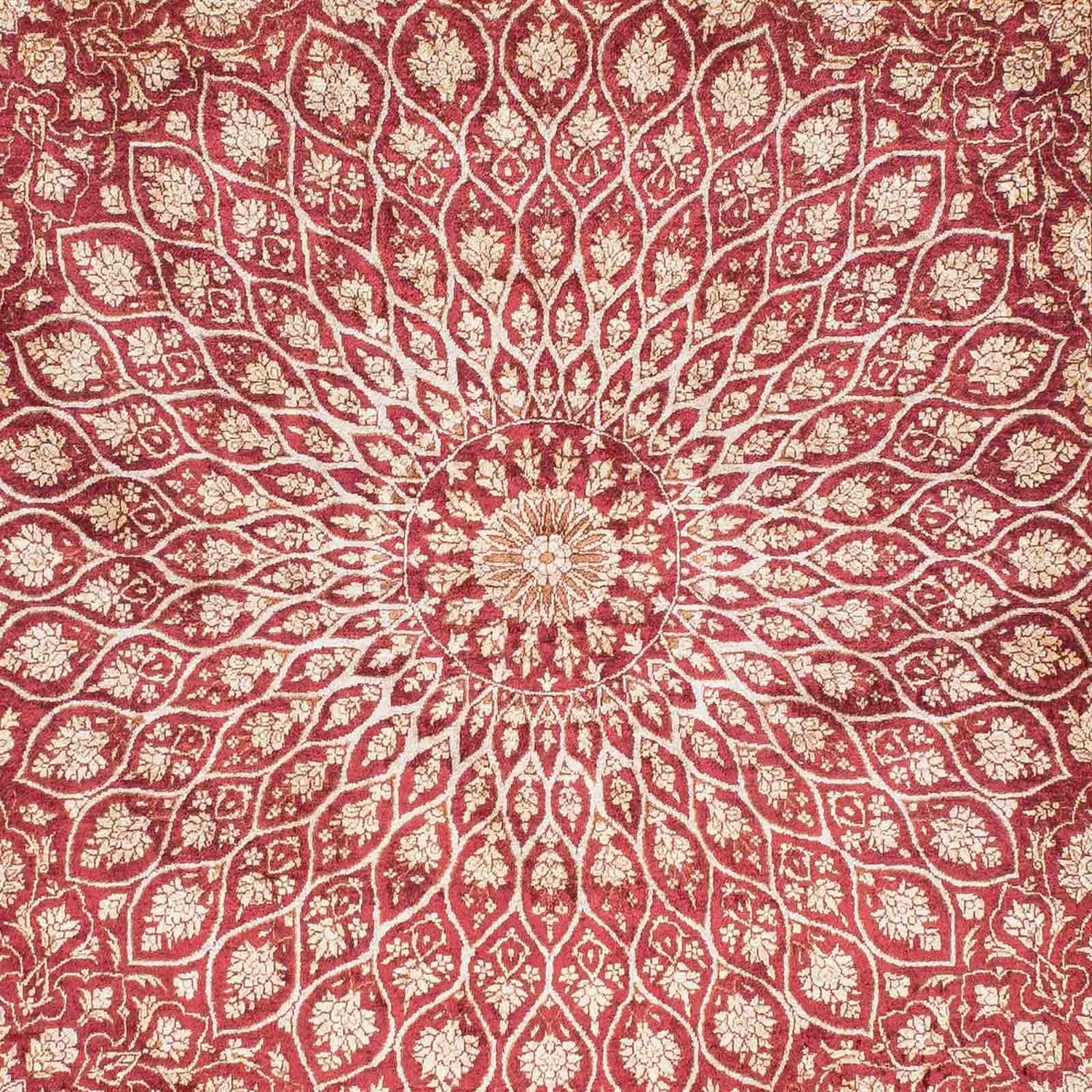 Tappeto Persero - Ghom - 151 x 100 cm - rosso scuro