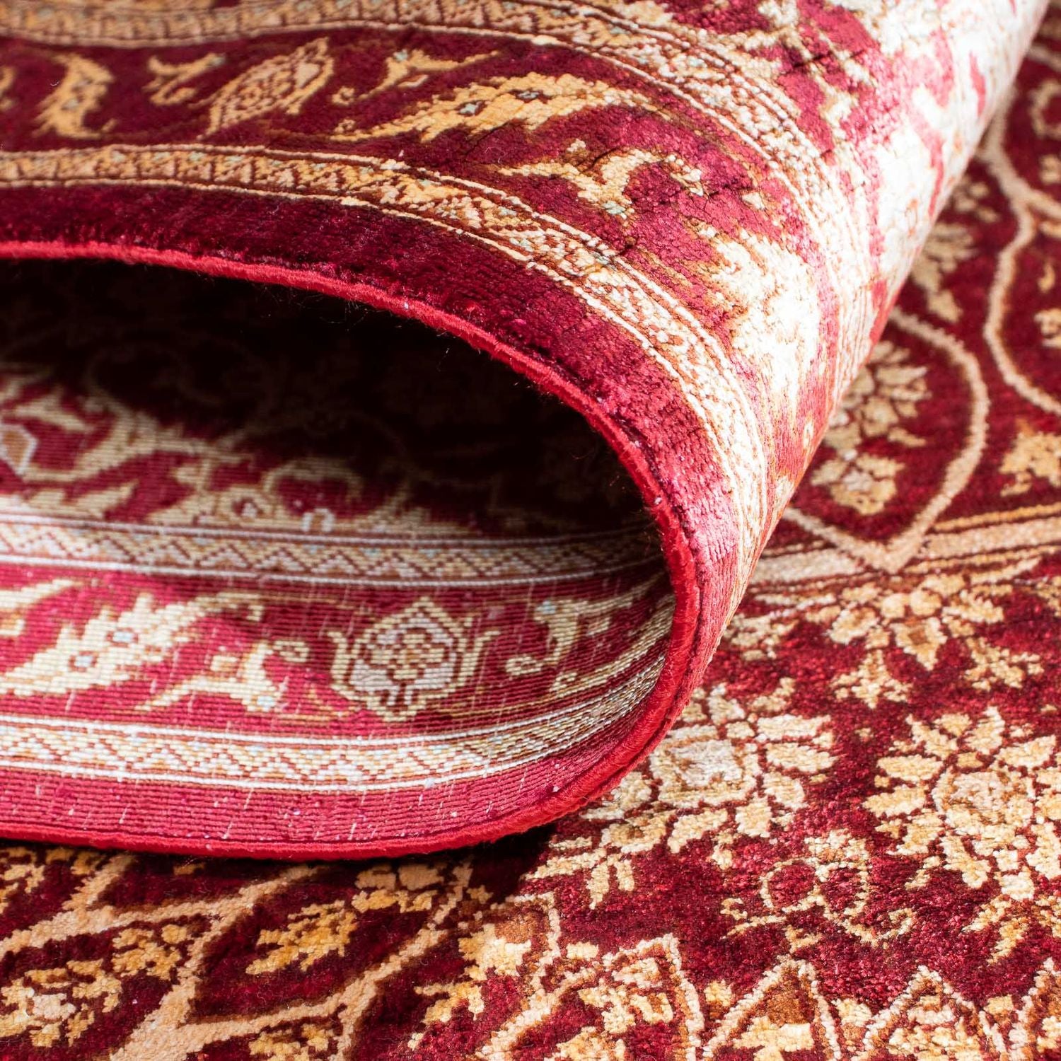 Tappeto Persero - Ghom - 151 x 100 cm - rosso scuro