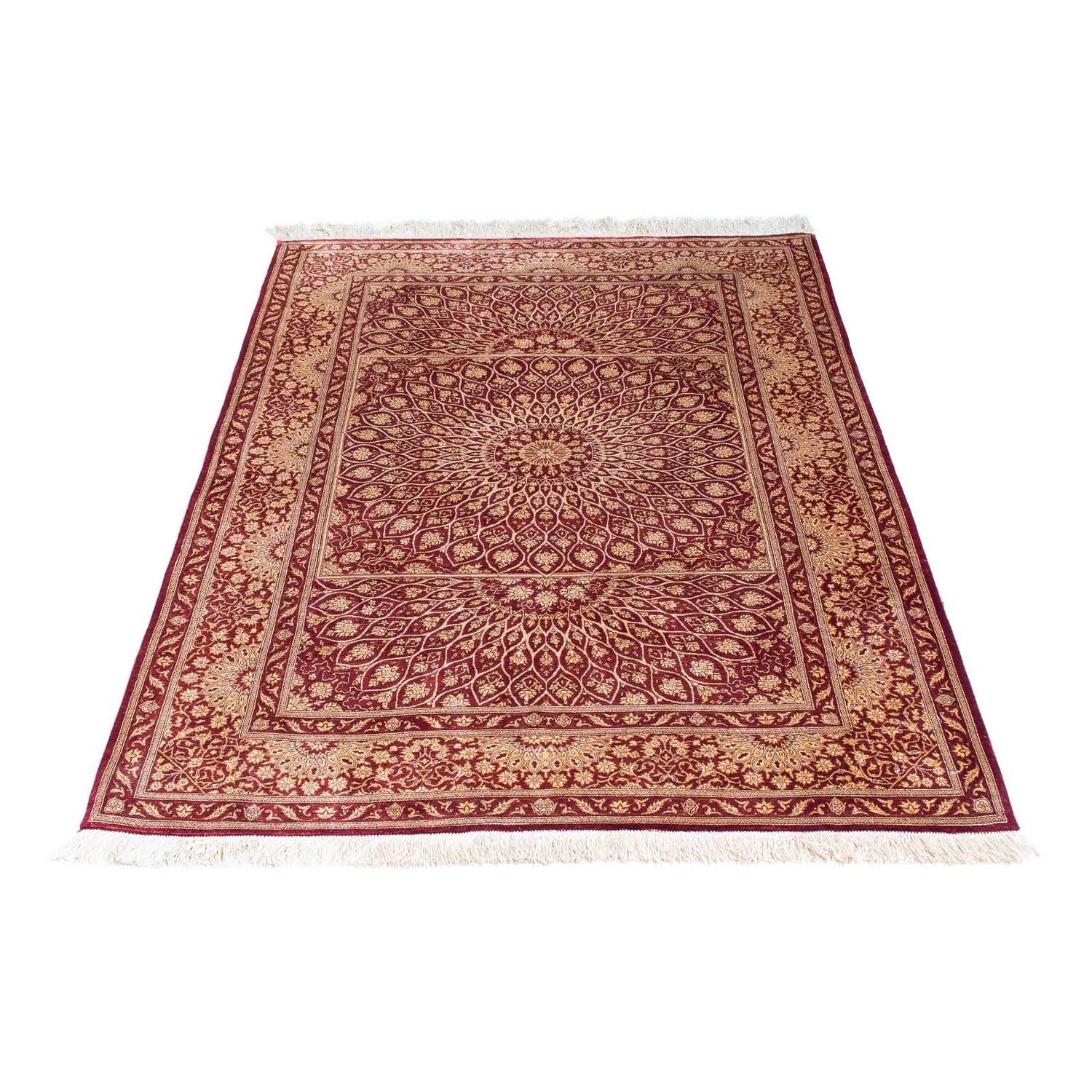 Tappeto Persero - Ghom - 151 x 100 cm - rosso scuro