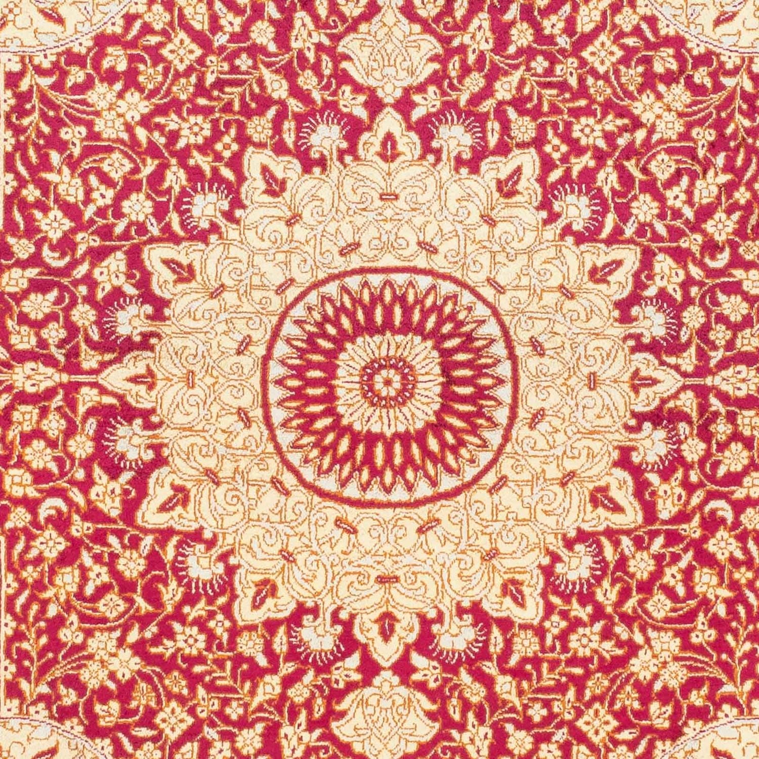 Tappeto Persero - Ghom - 150 x 98 cm - rosso scuro