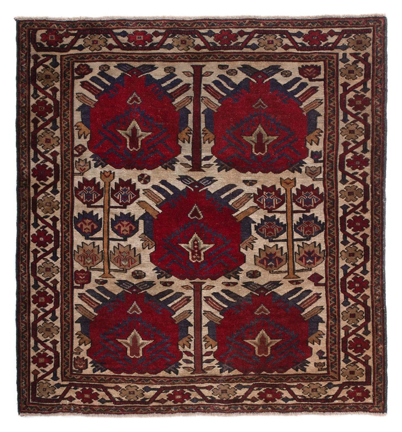 Tappeto Belutsch quadrato  - 137 x 130 cm - marrone chiaro