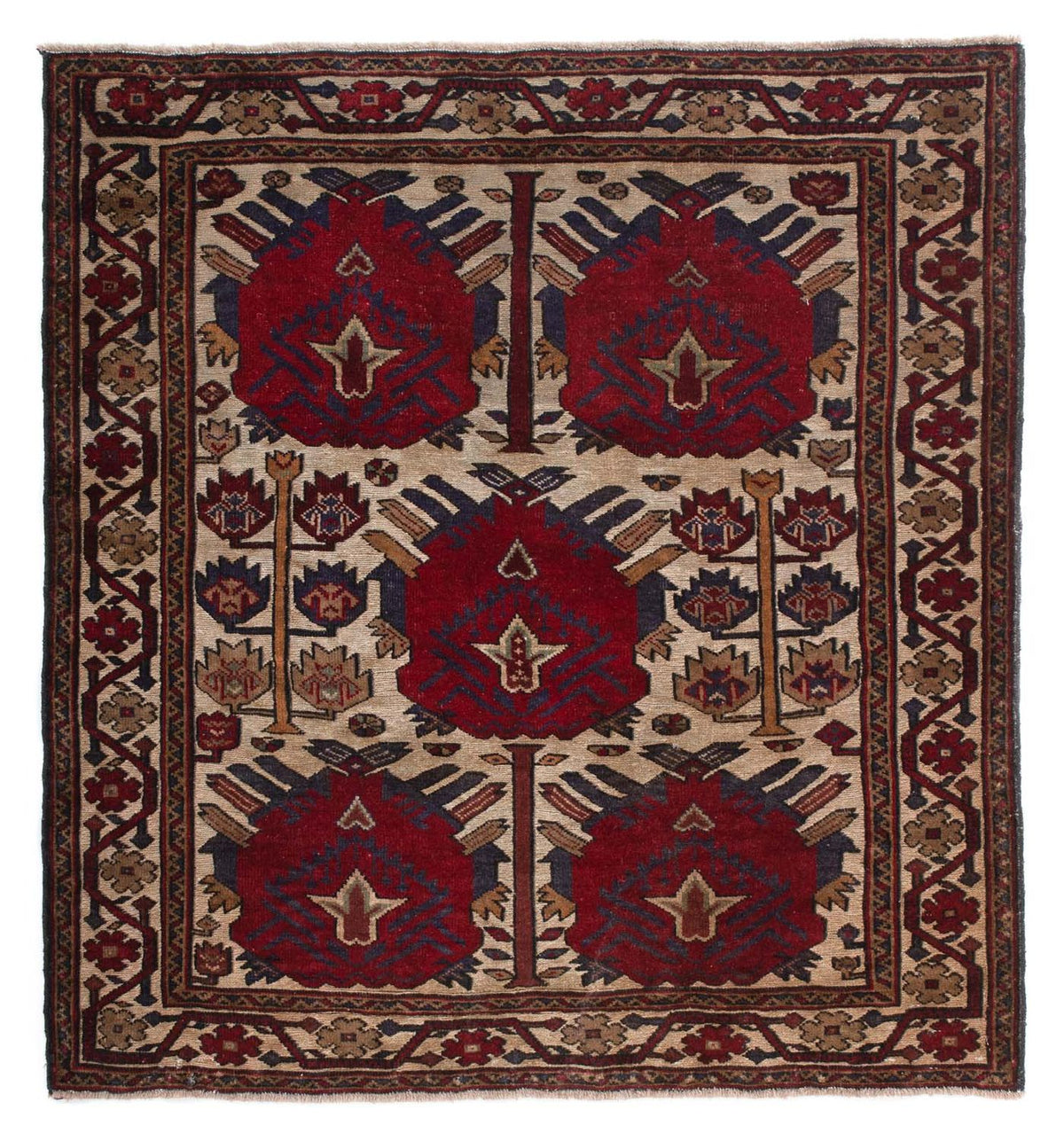 Tappeto Belutsch quadrato  - 137 x 130 cm - marrone chiaro