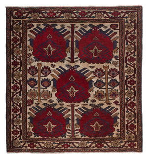 Tappeto Belutsch quadrato  - 137 x 130 cm - marrone chiaro