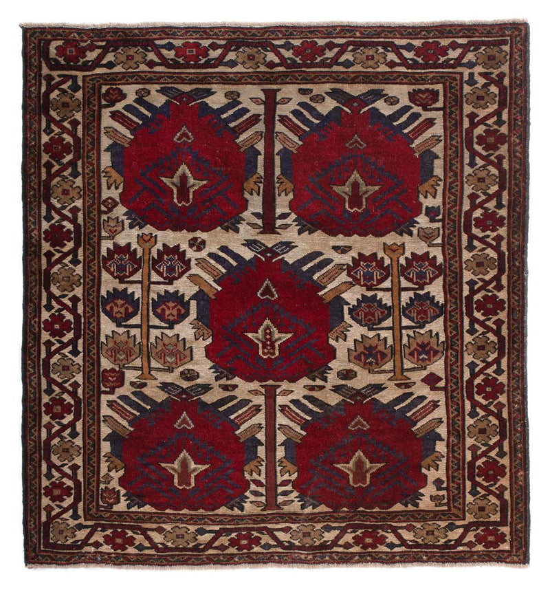 Tappeto Belutsch quadrato  - 137 x 130 cm - marrone chiaro