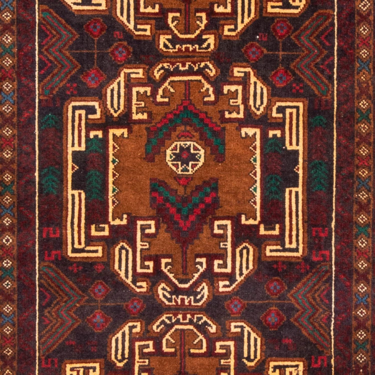 Tappeto corsia Tappeto Belutsch - 209 x 111 cm - rosso scuro