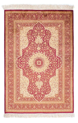 Tappeto Persero - Ghom - 143 x 95 cm - rosso scuro