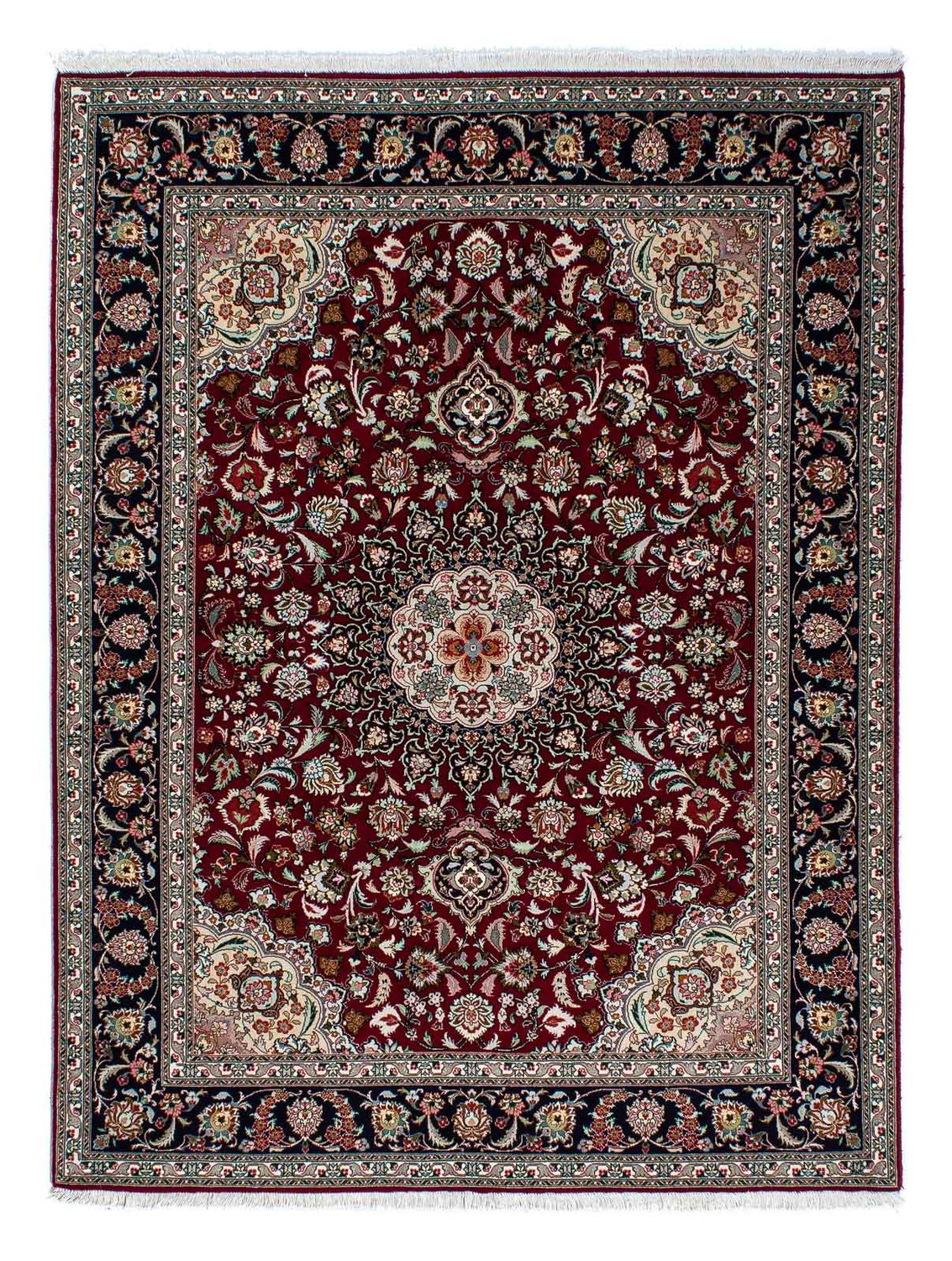 Tappeto Persero - Tabriz - Reale - 196 x 155 cm - rosso scuro