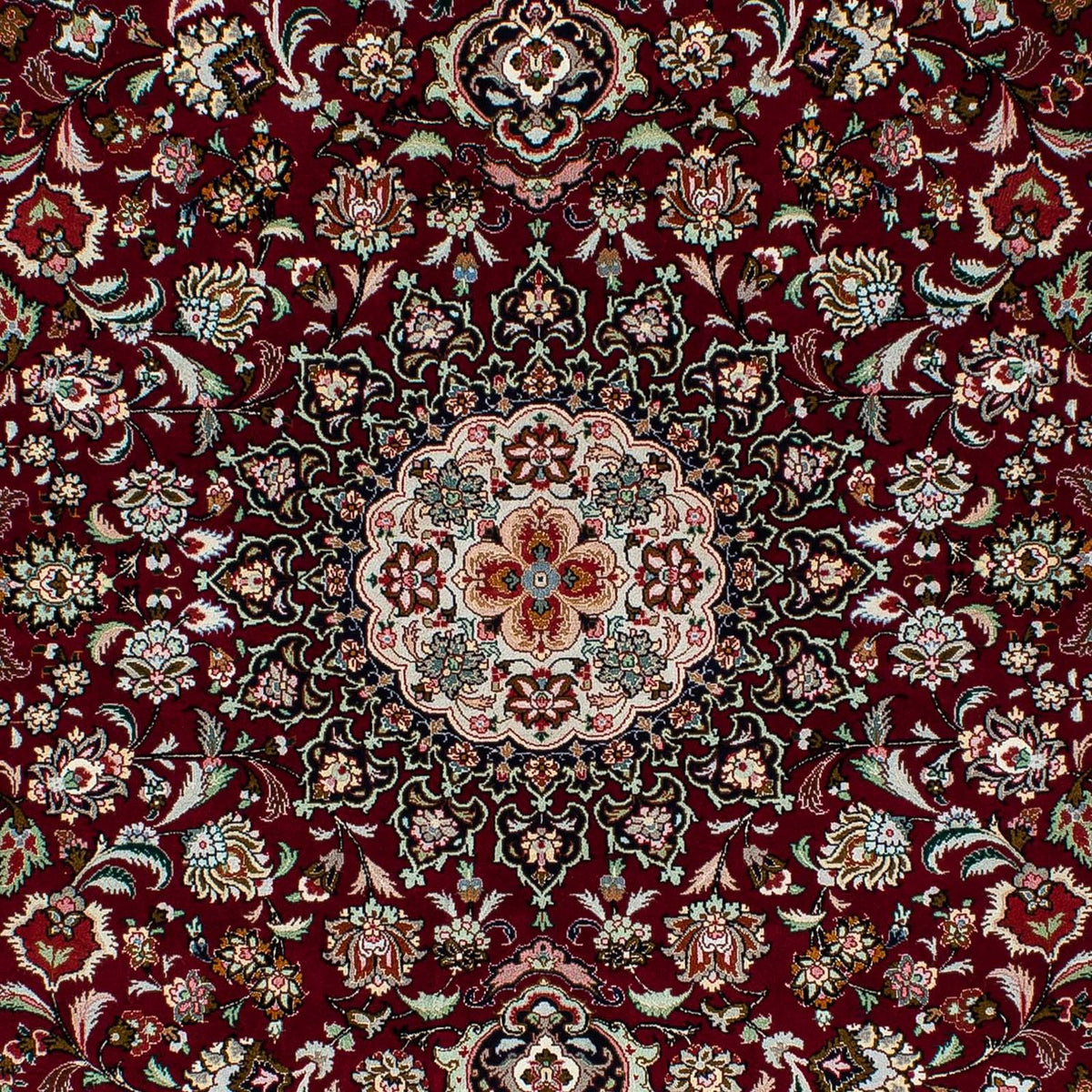 Tappeto Persero - Tabriz - Reale - 196 x 155 cm - rosso scuro