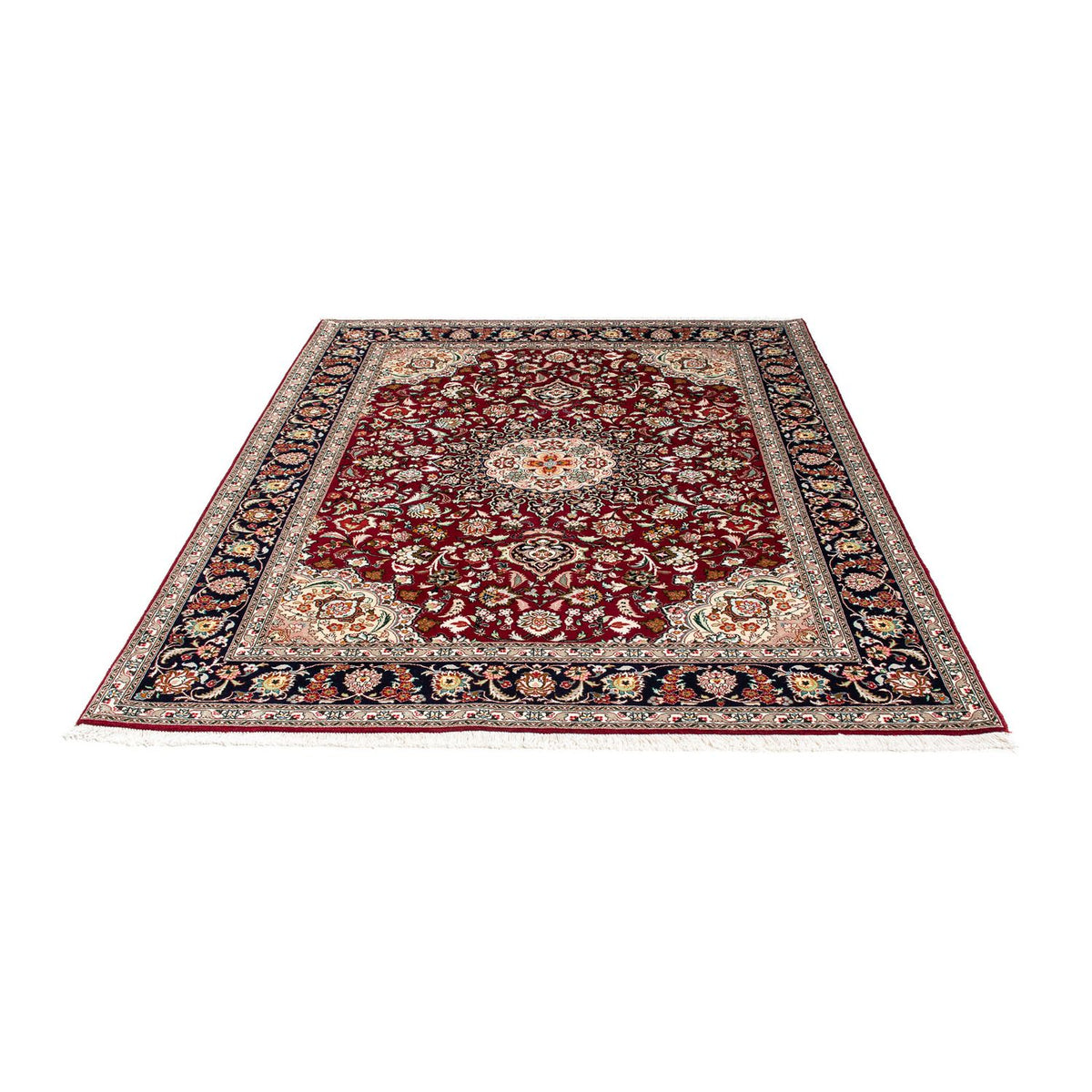 Tappeto Persero - Tabriz - Reale - 196 x 155 cm - rosso scuro