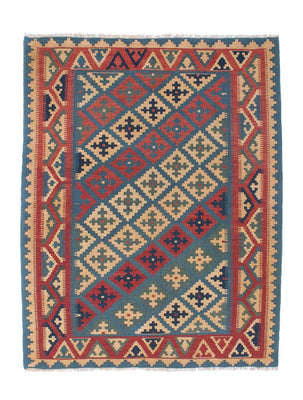 Tappeto Kelim - Orientale - 166 x 127 cm - blu
