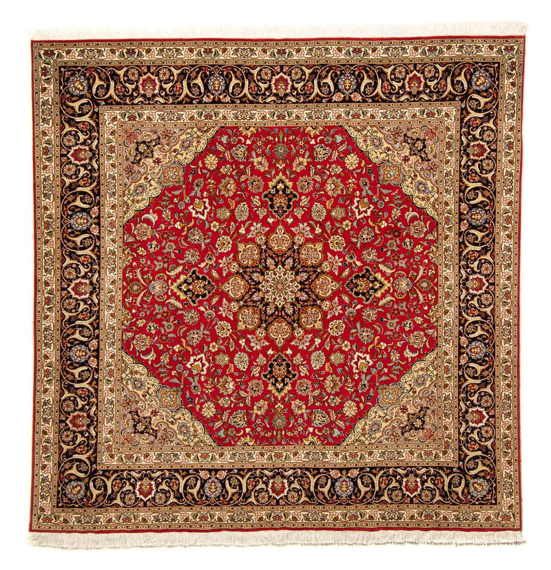 Tappeto Persero - Tabriz - Reale quadrato  - 203 x 203 cm - rosso