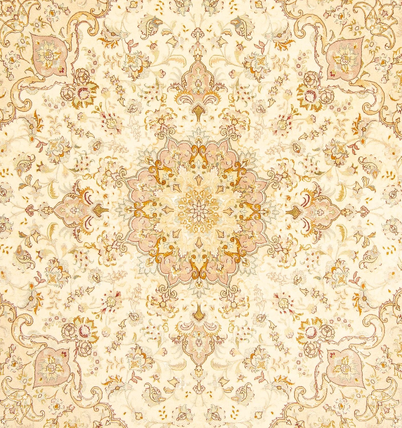 Tappeto Persero - Tabriz - Reale quadrato  - 210 x 202 cm - beige