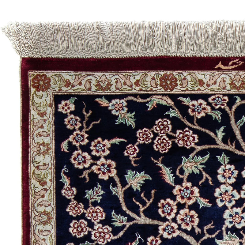 Tappeto Persero - Ghom - 87 x 59 cm - blu scuro