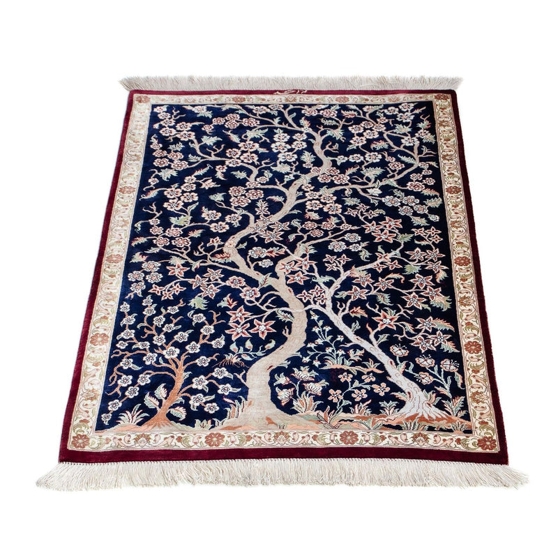 Tappeto Persero - Ghom - 87 x 59 cm - blu scuro
