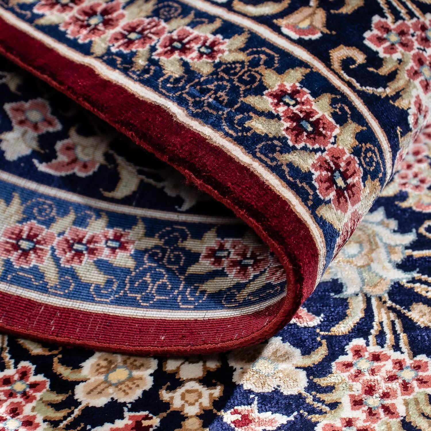 Tappeto Persero - Ghom - 82 x 57 cm - rosso scuro