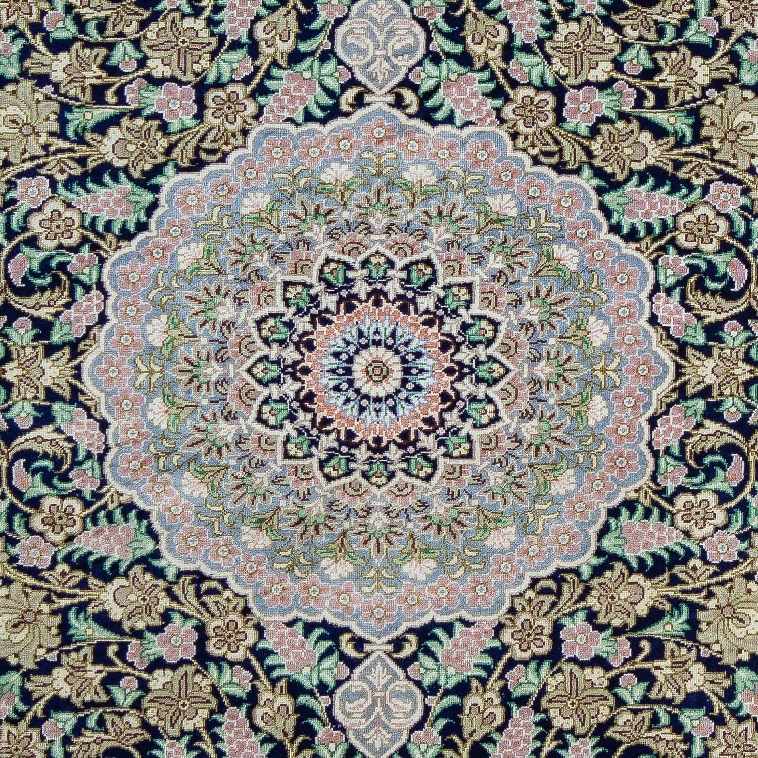 Tappeto Persero - Ghom - 88 x 63 cm - blu scuro