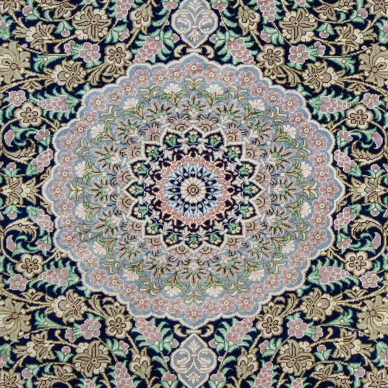 Tappeto Persero - Ghom - 88 x 63 cm - blu scuro