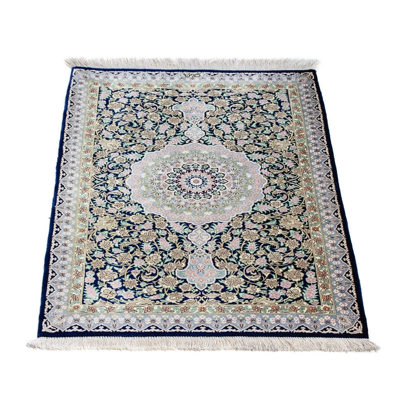 Tappeto Persero - Ghom - 88 x 63 cm - blu scuro
