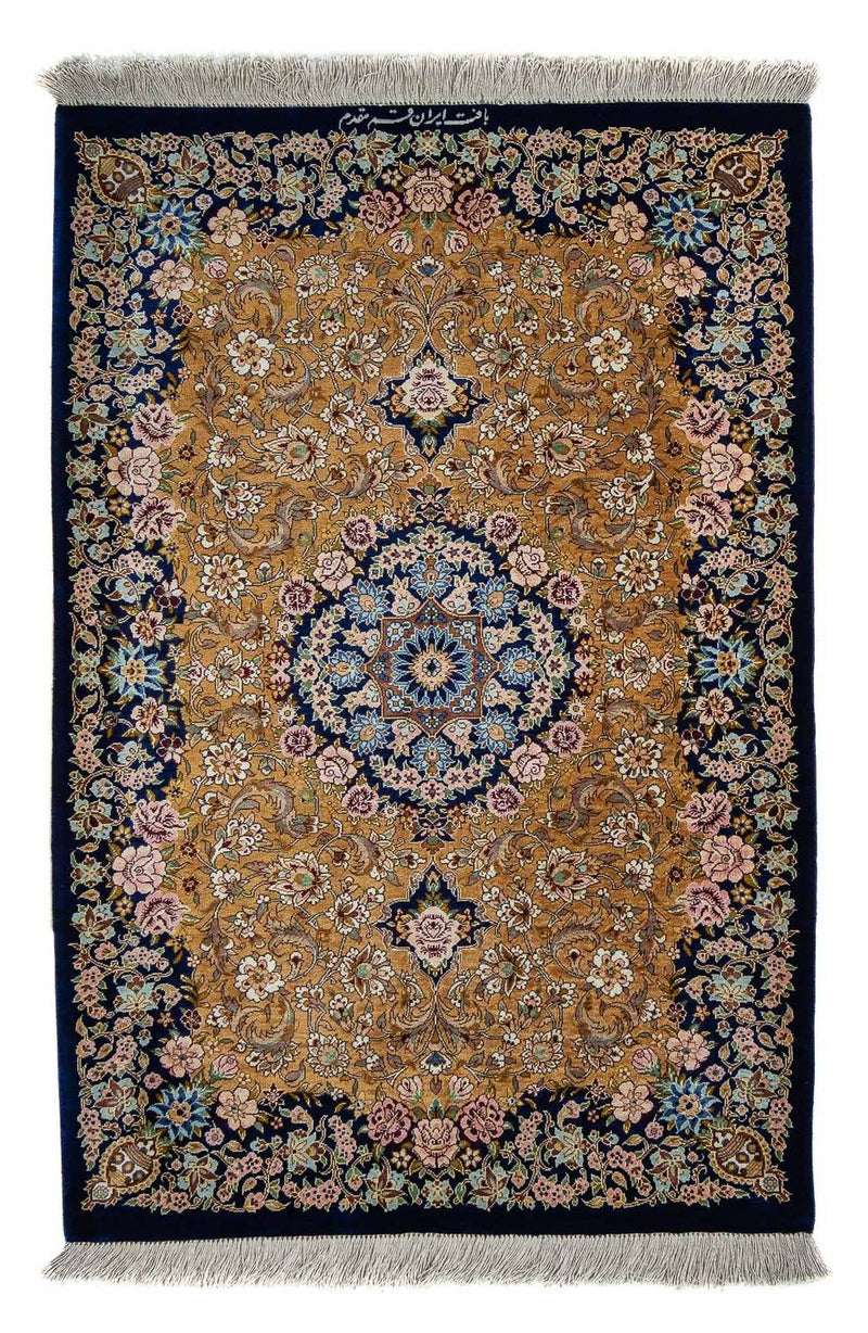 Tappeto Persero - Ghom - 91 x 62 cm - blu scuro