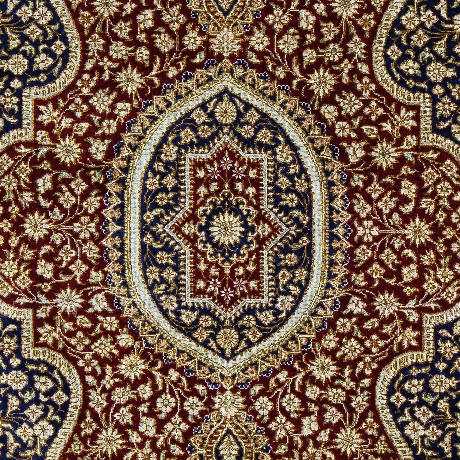 Tappeto Persero - Ghom - 93 x 60 cm - blu scuro