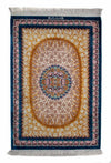 Qom seta Tappeto 60x93cm - Tappeto persiano - Rettangolo / Blu scuro / 60 x 93 cm Rettangolo