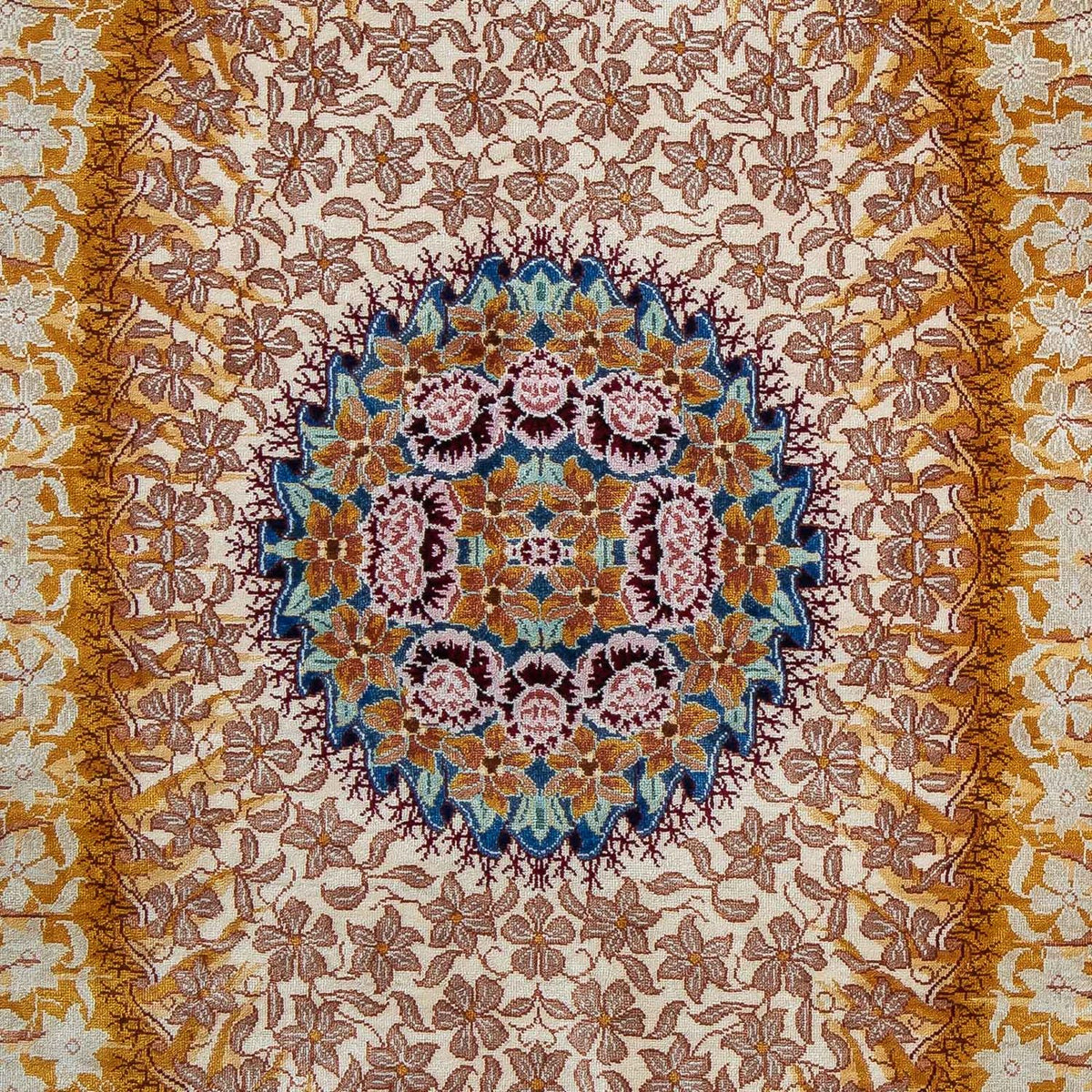 Tappeto di seta - Ghom seta - Premio - 93 x 60 cm - blu scuro