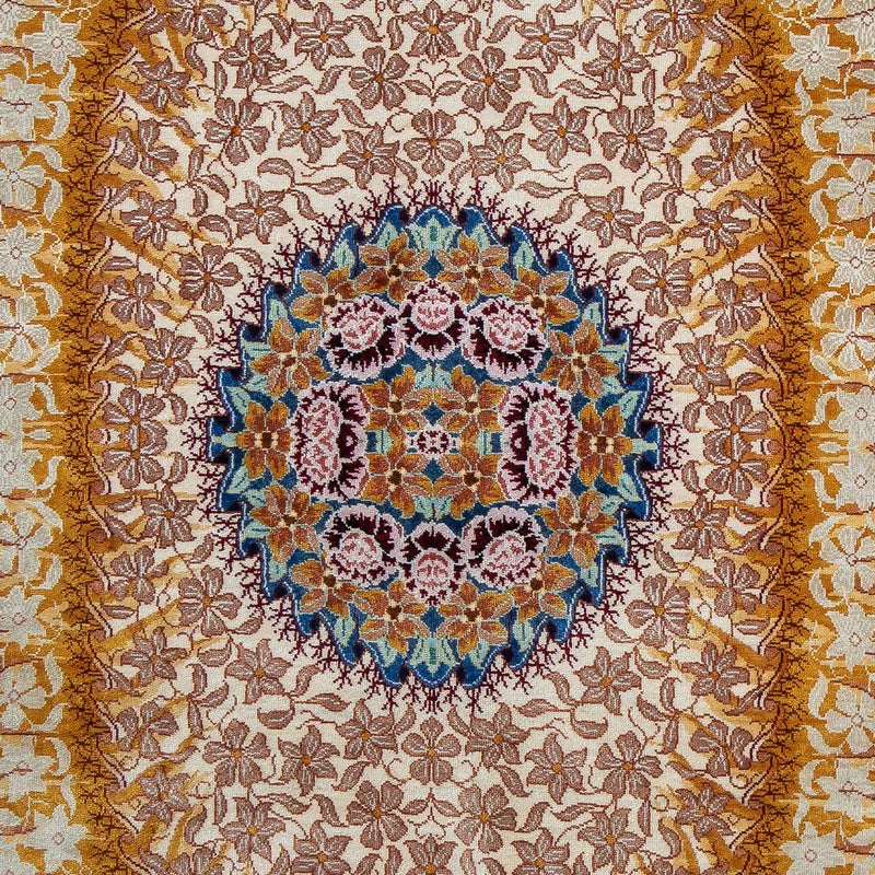 Tappeto di seta - Ghom seta - Premio - 93 x 60 cm - blu scuro