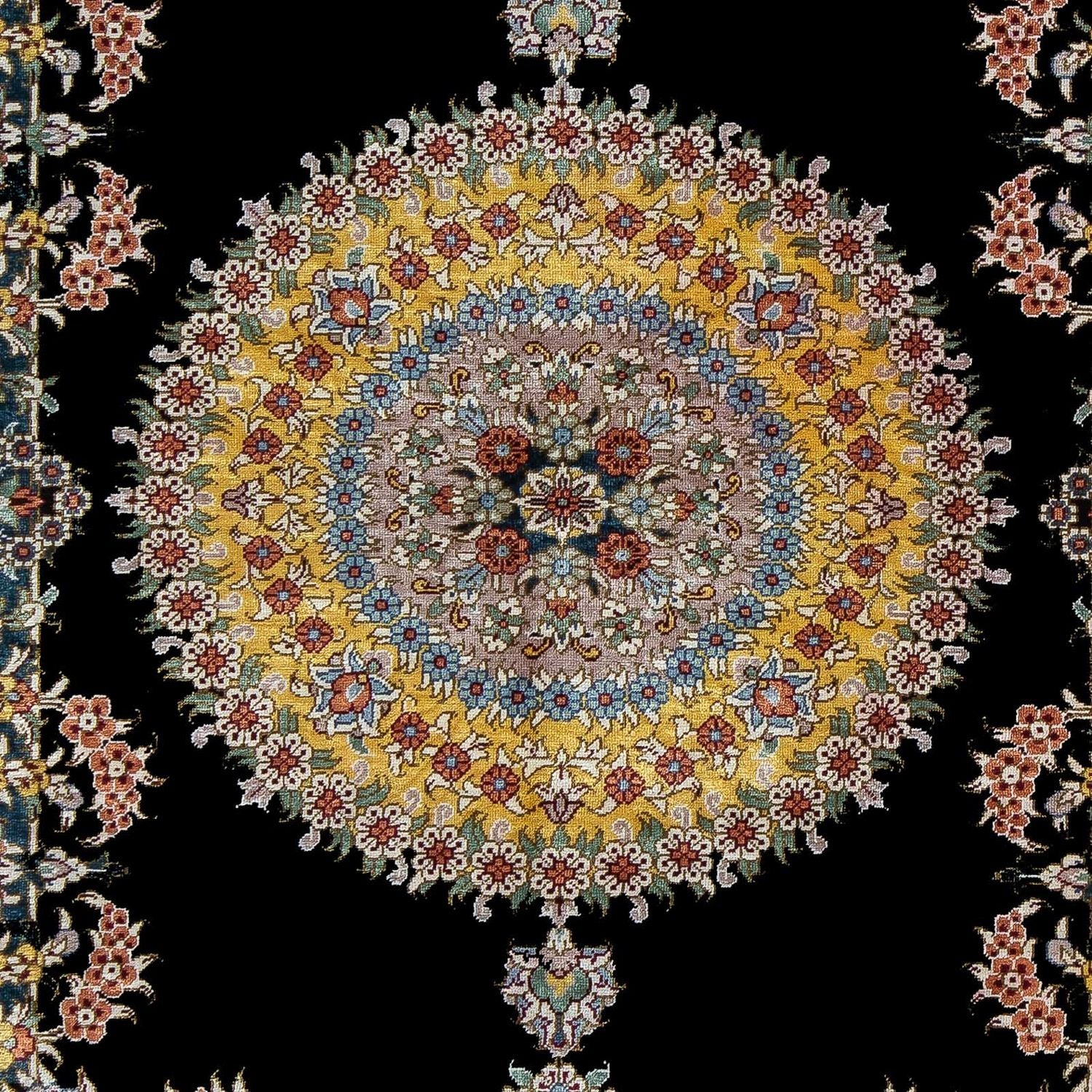Tappeto Persero - Ghom - 89 x 59 cm - blu scuro