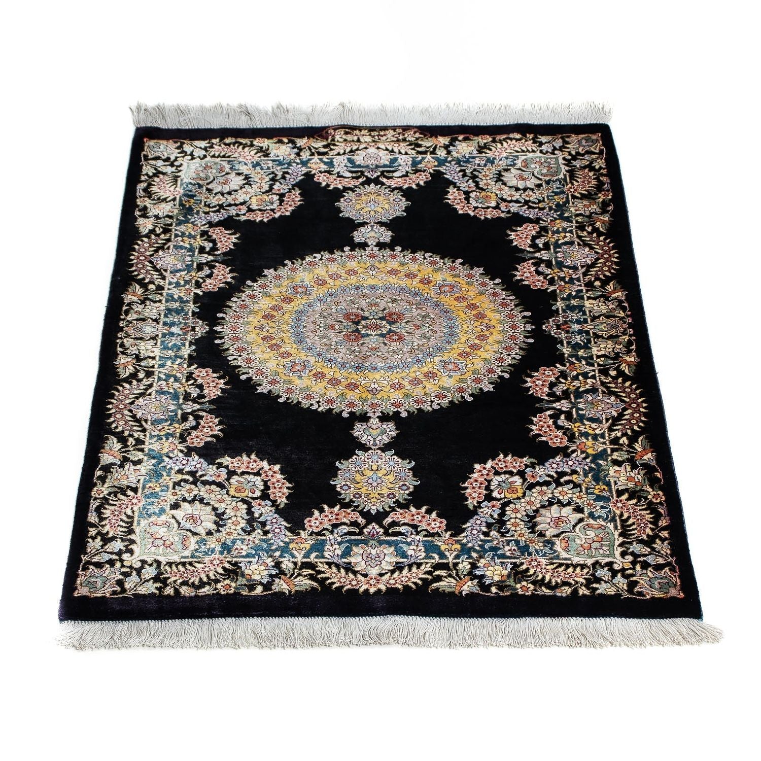 Tappeto Persero - Ghom - 89 x 59 cm - blu scuro