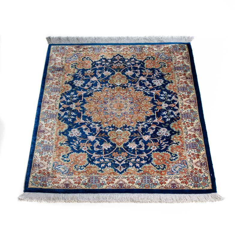 Tappeto Persero - Ghom - 78 x 55 cm - blu scuro