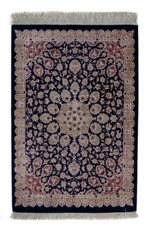 Tappeto Persero - Ghom - 80 x 56 cm - blu scuro