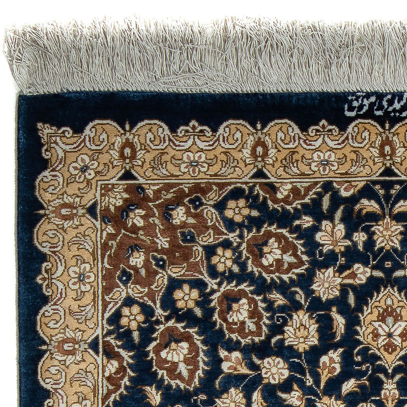 Tappeto Persero - Ghom - 84 x 55 cm - blu scuro