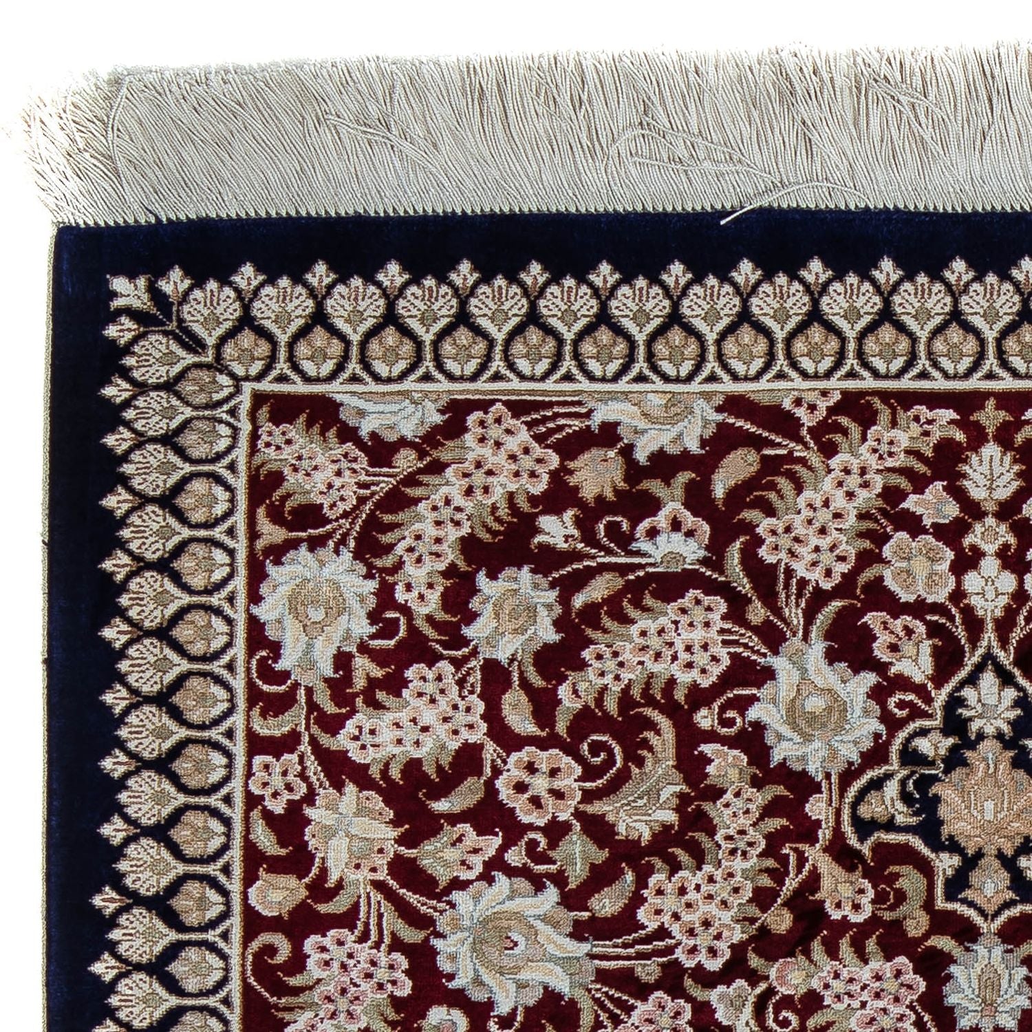 Tappeto Persero - Ghom - 85 x 58 cm - blu scuro